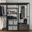 Klair Living Monica Wood Walk-in Closet System in Rustic Gray
