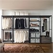 Klair Living Monica Wood Walk-in Closet System in Rustic Gray