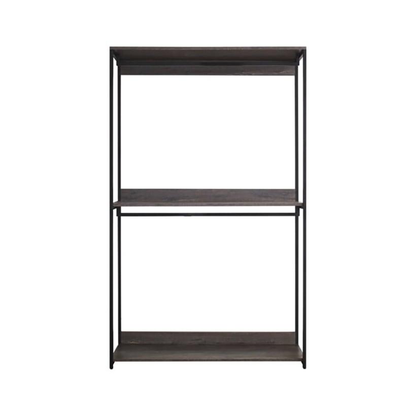 Klair Living Monica Wood Walk-in Closet System in Rustic Gray