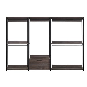 Klair Living Monica Wood Walk-in Closet System in Rustic Gray