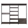 Klair Living Monica Wood Walk-in Closet System in Rustic Gray