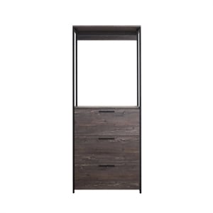 Klair Living Monica Wood Walk-in Closet System in Rustic Gray