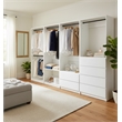 Klair Living Prosper White Freestanding Walk in Wood Closet System in Oak