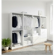 Klair Living Prosper White Freestanding Walk in Wood Closet System in Oak
