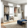 Klair Living Prosper White Freestanding Walk in Wood Closet System in Oak