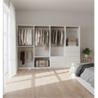 Klair Living Prosper White Freestanding Walk in Wood Closet System in Oak