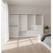 Klair Living Prosper White Freestanding Walk in Wood Closet System in Oak