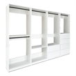 Klair Living Prosper White Freestanding Walk in Wood Closet System in Oak