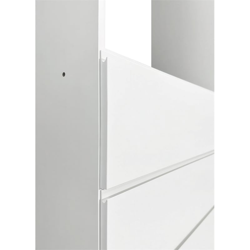 Klair Living Prosper White Freestanding Walk in Wood Closet System in Oak