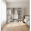 Klair Living Prosper White Freestanding Walk in Wood Closet System in Oak