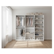 Klair Living Prosper White Freestanding Walk in Wood Closet System in Oak