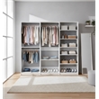Klair Living Prosper White Freestanding Walk in Wood Closet System in Oak