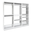 Klair Living Prosper White Freestanding Walk in Wood Closet System in Oak