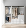 Klair Living Prosper White Freestanding Walk in Wood Closet System in Oak