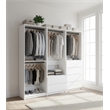 Klair Living Prosper White Freestanding Walk in Wood Closet System in Oak