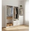 Klair Living Prosper White Freestanding Walk in Wood Closet System in Oak