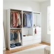 Klair Living Prosper White Freestanding Walk in Wood Closet System in Oak