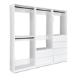 Klair Living Prosper White Freestanding Walk in Wood Closet System in Oak