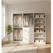 Klair Living Prosper White Freestanding Walk in Wood Closet System in Oak