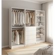 Klair Living Prosper White Freestanding Walk in Wood Closet System in Oak