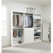 Klair Living Prosper White Freestanding Walk in Wood Closet System in Oak