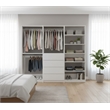 Klair Living Prosper White Freestanding Walk in Wood Closet System in Oak