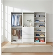 Klair Living Prosper White Freestanding Walk in Wood Closet System in Oak