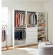 Klair Living Prosper White Freestanding Walk in Wood Closet System in Oak