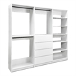 Klair Living Prosper White Freestanding Walk in Wood Closet System in Oak