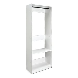 Klair Living Prosper 32&quot White Wood Walk-in Closet with One Rod