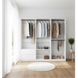 Klair Living Prosper White Freestanding Walk in Wood Closet System in Oak