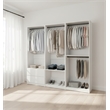 Klair Living Prosper White Freestanding Walk in Wood Closet System in Oak