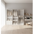 Klair Living Prosper White Freestanding Walk in Wood Closet System in Oak