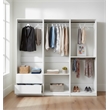 Klair Living Prosper White Freestanding Walk in Wood Closet System in Oak