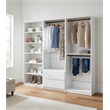 Klair Living Prosper White Freestanding Walk in Wood Closet System in Oak