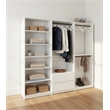 Klair Living Prosper White Freestanding Walk in Wood Closet System in Oak