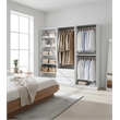 Klair Living Prosper White Freestanding Walk in Wood Closet System in Oak