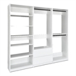 Klair Living Prosper White Freestanding Walk in Wood Closet System in Oak