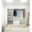 Klair Living Prosper White Freestanding Walk in Wood Closet System in Oak
