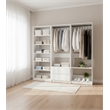 Klair Living Prosper White Freestanding Walk in Wood Closet System in Oak