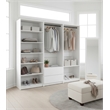 Klair Living Prosper White Freestanding Walk in Wood Closet System in Oak