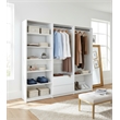 Klair Living Prosper White Freestanding Walk in Wood Closet System in Oak
