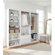 Klair Living Prosper White Freestanding Walk in Wood Closet System in Oak