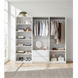 Klair Living Prosper White Freestanding Walk in Wood Closet System in Oak