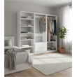 Klair Living Prosper White Freestanding Walk in Wood Closet System in Oak