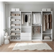 Klair Living Prosper White Freestanding Walk in Wood Closet System in Oak