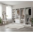 Klair Living Prosper White Freestanding Walk in Wood Closet System in Oak