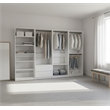 Klair Living Prosper White Freestanding Walk in Wood Closet System in Oak