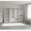 Klair Living Prosper White Freestanding Walk in Wood Closet System in Oak