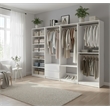Klair Living Prosper White Freestanding Walk in Wood Closet System in Oak